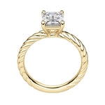 Load image into Gallery viewer, VIBE EMERALD CUT MOISSANITE ENGAGEMENT RING