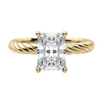 Load image into Gallery viewer, VIBE RADIANT CUT MOISSANITE ENGAGEMENT RING