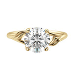 Load image into Gallery viewer, VINE ROUND CUT MOISSANITE ENGAGEMENT RING