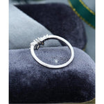 Load image into Gallery viewer, VINTAGE CURVED GOLD MARQUISE CUT STACKING MATCHING MOISSANITE WEDDING BAND