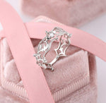 Load image into Gallery viewer, VINTAGE DIANA 1PRINCESS TIARA CROWN WIDE BAND DIAMOND WHITE GOLD BAND RING CHUNKY RINGS