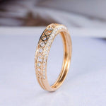 Load image into Gallery viewer, VINTAGE YELLOW GOLD WEDDING ART DECO TWIST VINE BRIDAL MOISSANITE RING BAND