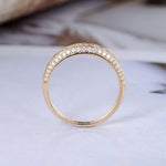Load image into Gallery viewer, VINTAGE YELLOW GOLD WEDDING ART DECO TWIST VINE BRIDAL MOISSANITE RING BAND