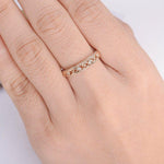 Load image into Gallery viewer, VINTAGE YELLOW GOLD WEDDING ART DECO TWIST VINE BRIDAL MOISSANITE RING BAND