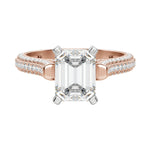Load image into Gallery viewer, VITA EMERALD CUT MOISSANITE ENGAGEMENT RING