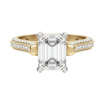 Load image into Gallery viewer, VITA EMERALD CUT MOISSANITE ENGAGEMENT RING