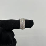Load image into Gallery viewer, VVS 5 ROWS MOISSANITE ICED MEN’S SOLID 925 SILVER MOISSANITE PINKY HIP HOP RING