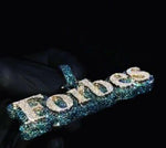Load image into Gallery viewer, VVS MOISSANITE WHITE & BLUE SAPPHIRE DIAMOND ICED OUT HIP HOP PENDANT