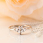 Load image into Gallery viewer, WHITE GOLD SOULMATE MOISSANITE DIAMOND CLUSTER PROMISE ANNIVERSARY RING FOR WOMEN