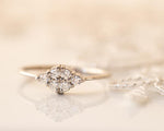 Load image into Gallery viewer, WHITE GOLD SOULMATE MOISSANITE DIAMOND CLUSTER PROMISE ANNIVERSARY RING FOR WOMEN