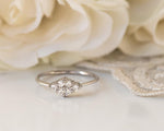 Load image into Gallery viewer, WHITE GOLD SOULMATE MOISSANITE DIAMOND CLUSTER PROMISE ANNIVERSARY RING FOR WOMEN