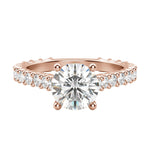 Load image into Gallery viewer, WREN ROUND CUT MOISSANITE ENGAGEMENT RING