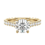 Load image into Gallery viewer, WREN ROUND CUT MOISSANITE ENGAGEMENT RING