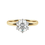 Load image into Gallery viewer, BARE 6-PRONG ROUND CUT MOISSANITE ENGAGEMENT RING