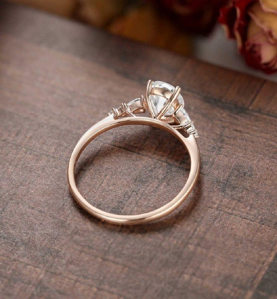 1.50CT OVAL CUT ROSE GOLD WEDDING RING WITH STACKING RING SET