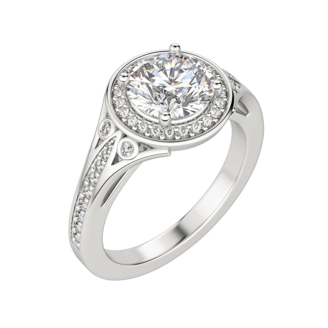 BOLD ROUND CUT MOISSANITE ENGAGEMENT RING