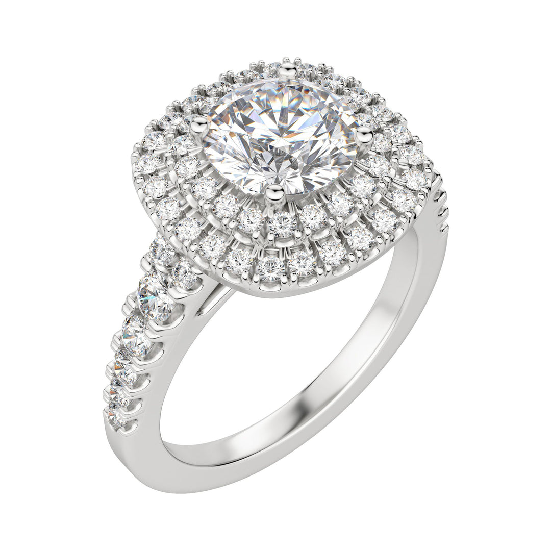 GLOW ROUND CUT MOISSANITE ENGAGEMENT RING