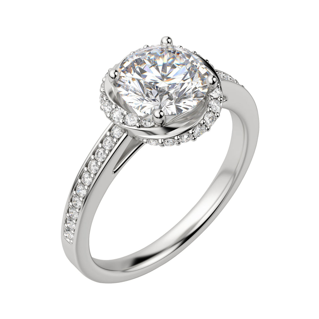 HAIL ROUND CUT MOISSANITE ENGAGEMENT RING