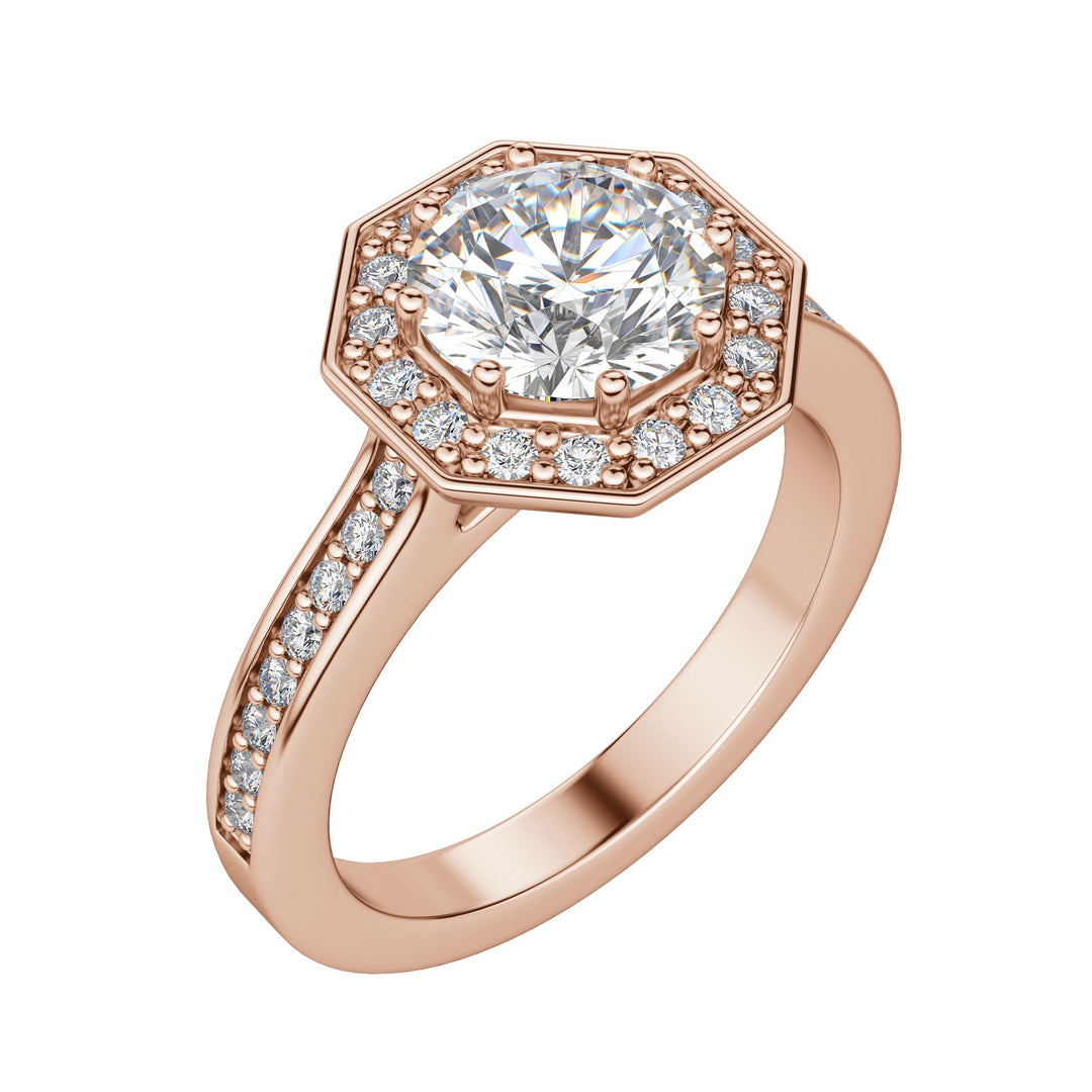 POET ROUND CUT MOISSANITE ENGAGEMENT RING