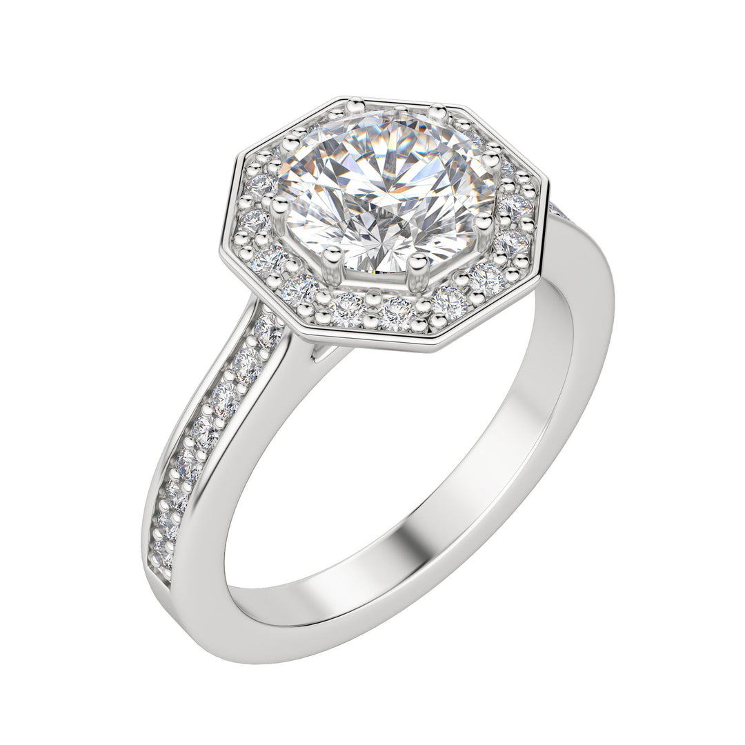 POET ROUND CUT MOISSANITE ENGAGEMENT RING