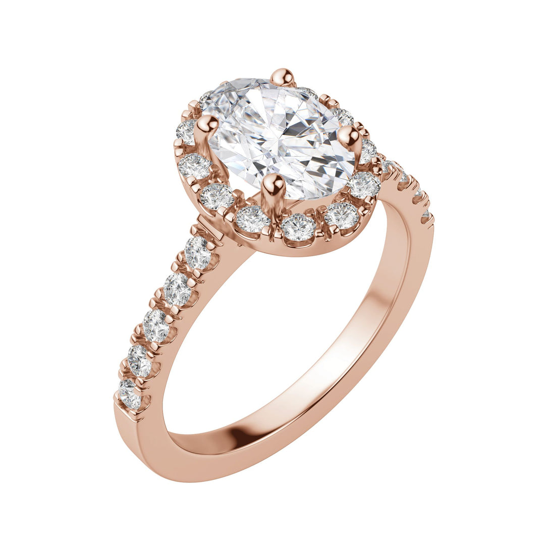 SOUL ACCENTED OVAL CUT MOISSANITE ENGAGEMENT RING