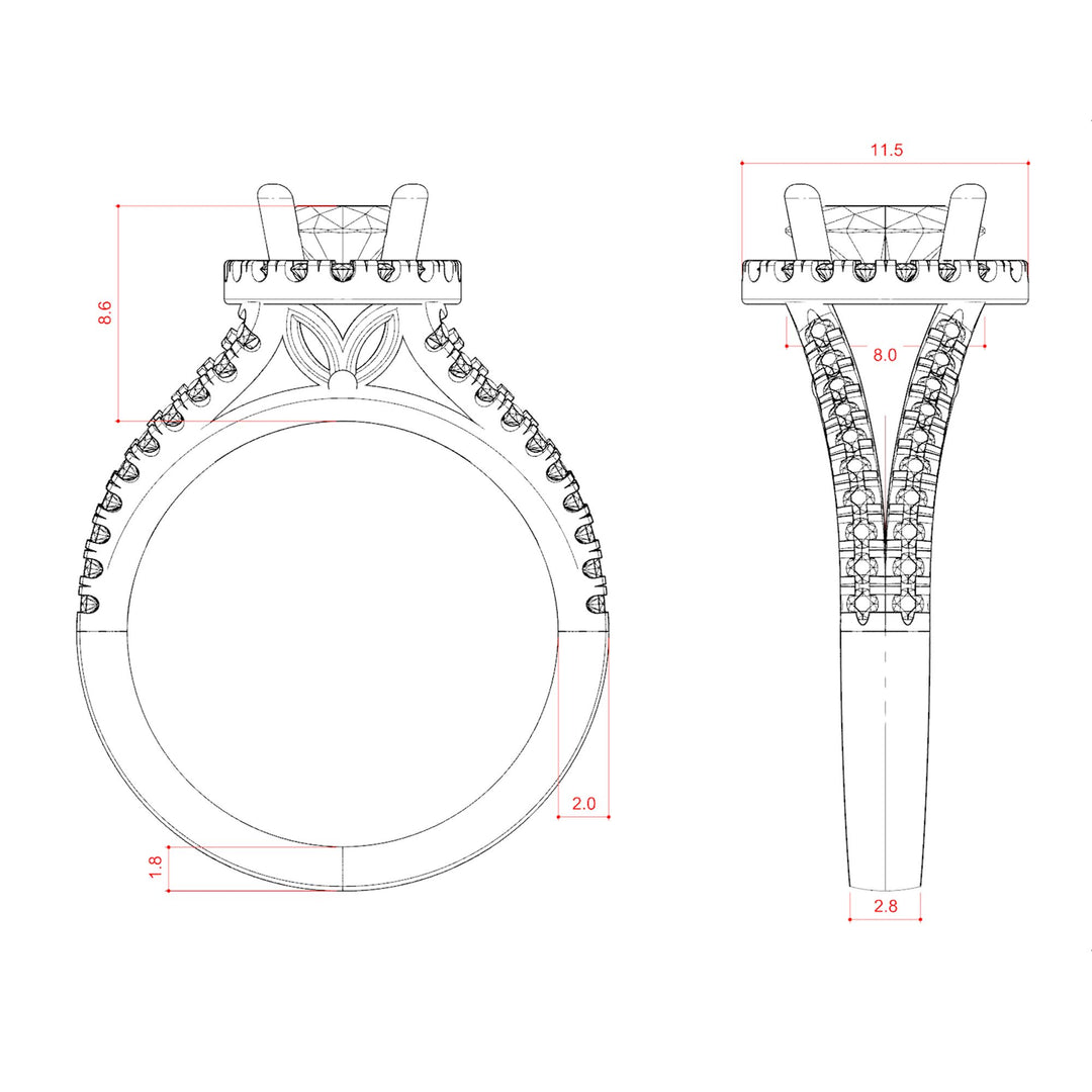 VARA OVAL CUT MOISSANITE ENGAGEMENT RING