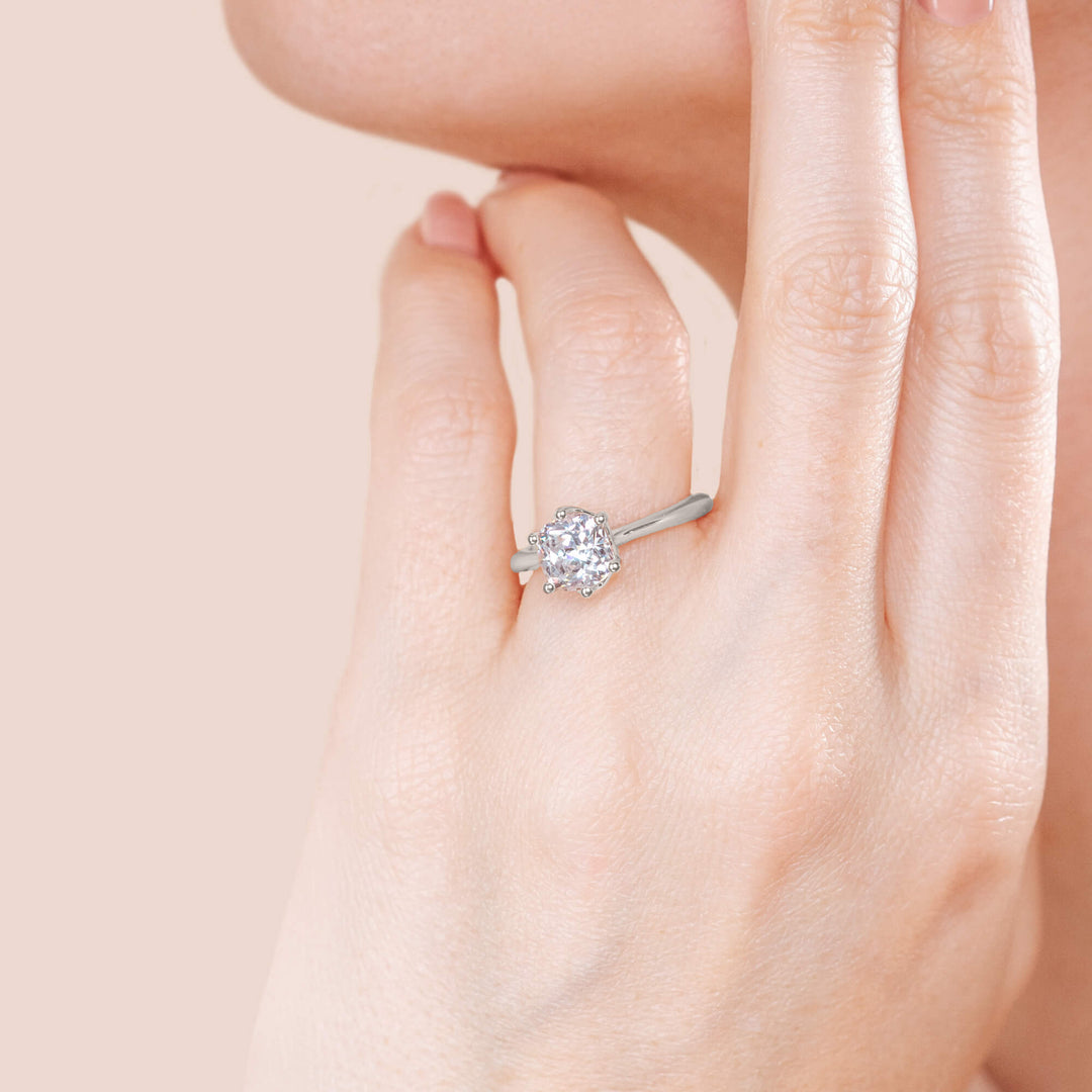 EDIT CLASSIC CUSHION CUT MOISSANITE ENGAGEMENT RING