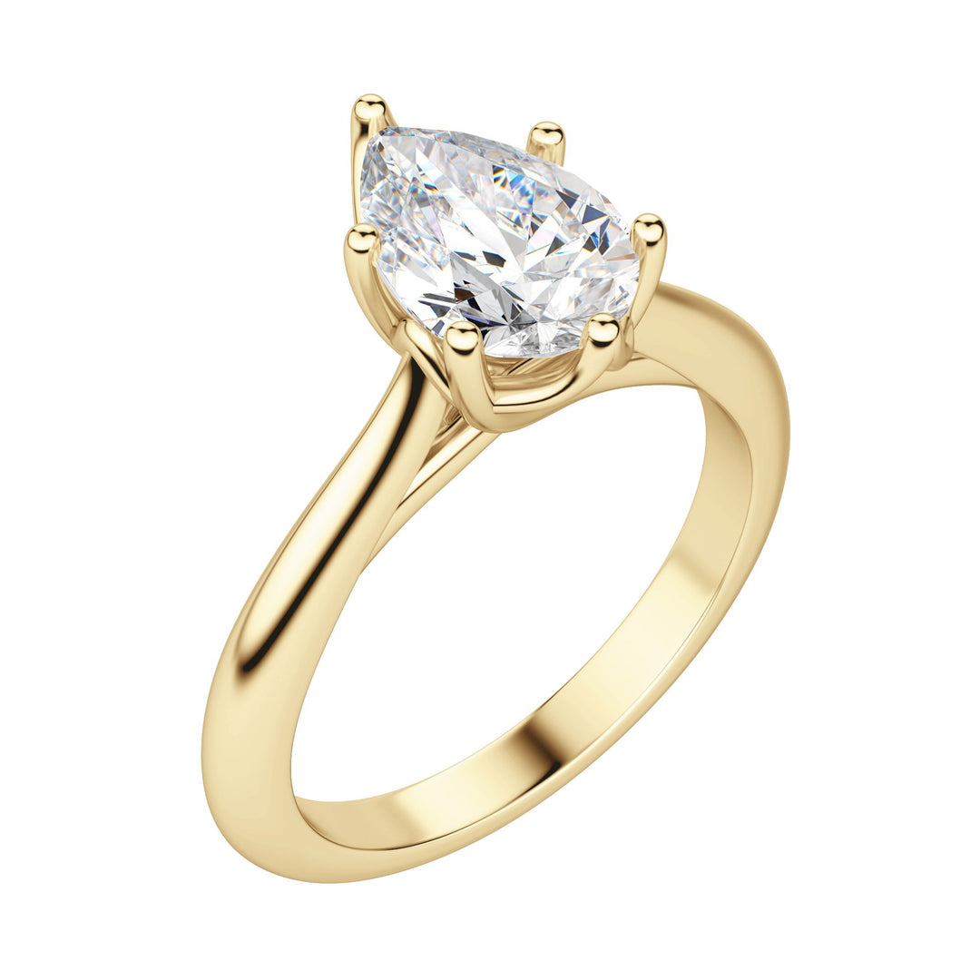 EDIT CLASSIC PEAR CUT MOISSANITE ENGAGEMENT RING