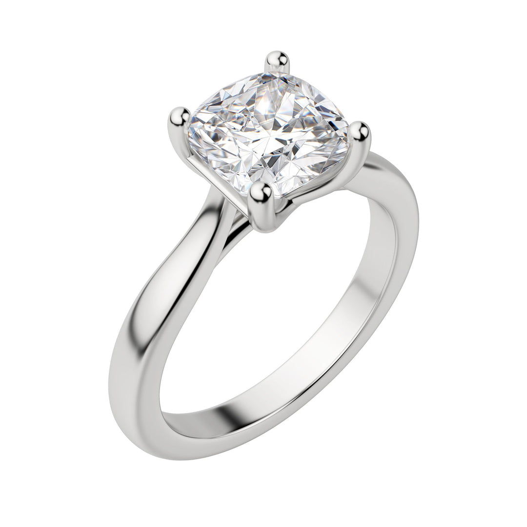 HARP CUSHION CUT MOISSANITE ENGAGEMENT RING