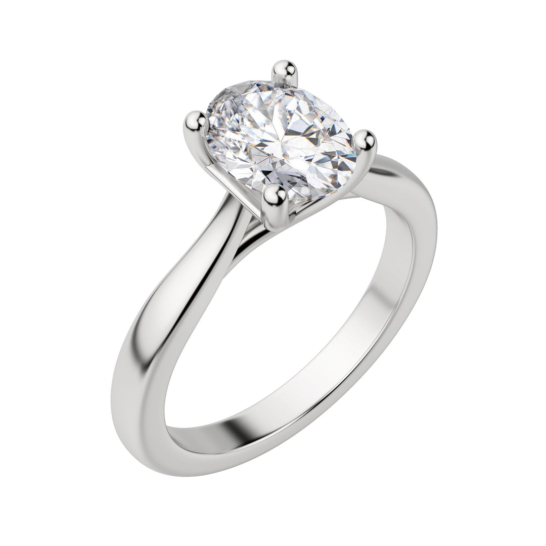 HARP OVAL CUT MOISSANITE ENGAGEMENT RING