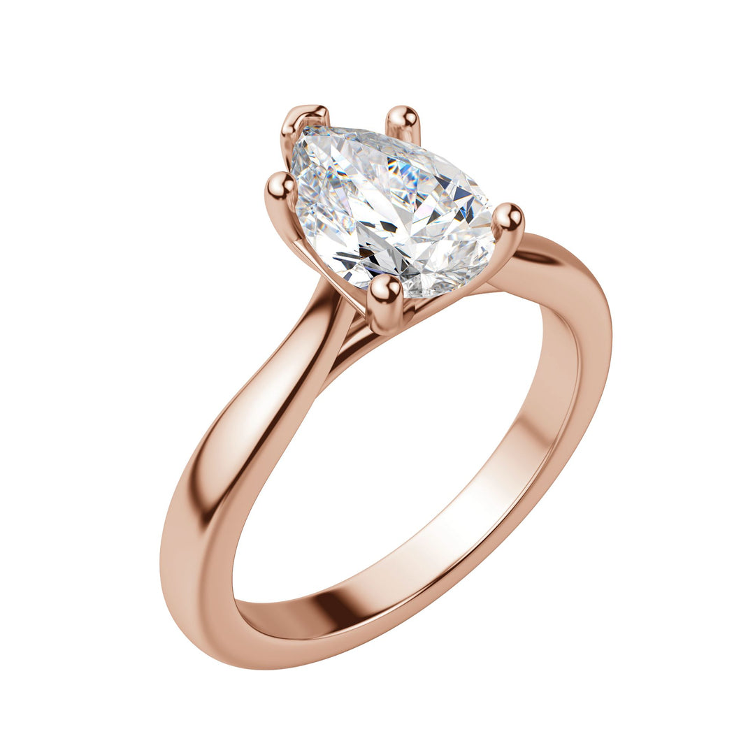 HARP PEAR CUT MOISSANITE ENGAGEMENT RING