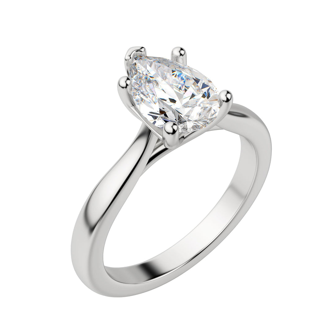 HARP PEAR CUT MOISSANITE ENGAGEMENT RING