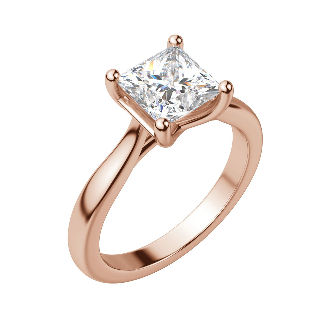 HARP PRINCESS CUT MOISSANITE ENGAGEMENT RING