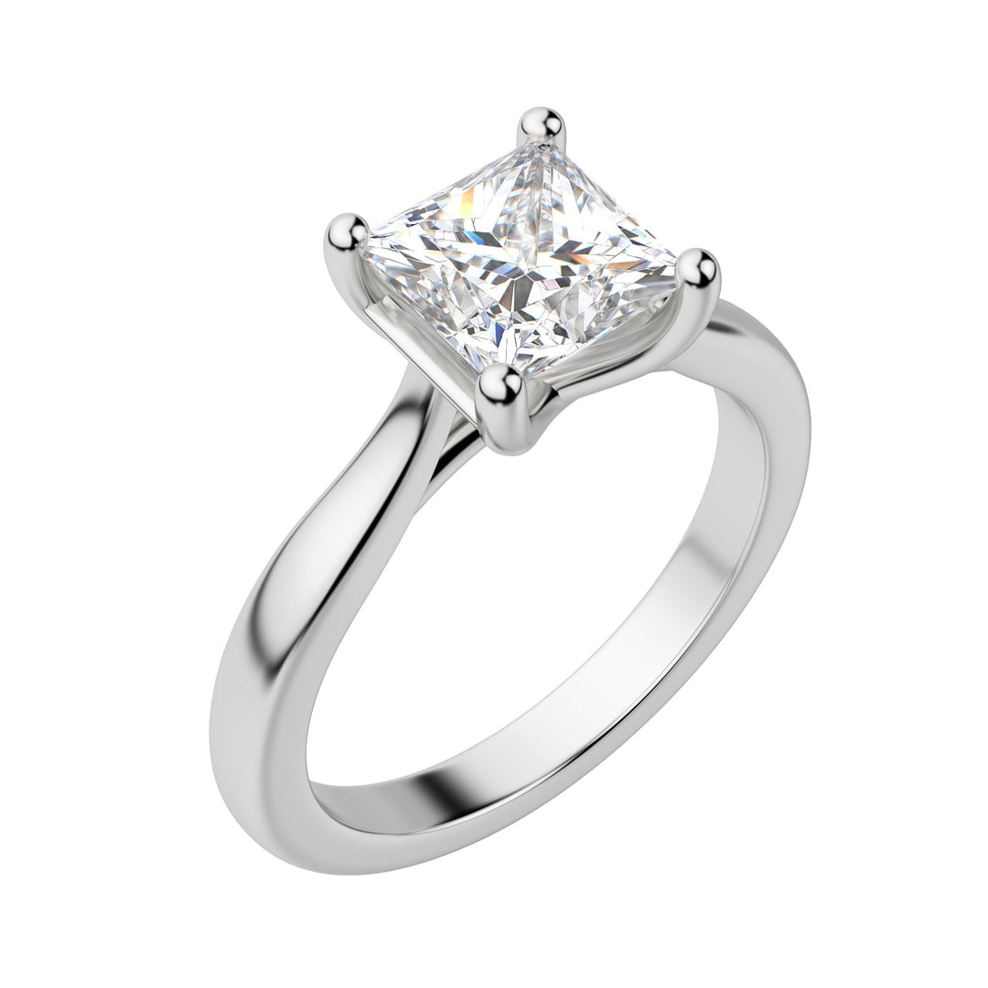 HARP PRINCESS CUT MOISSANITE ENGAGEMENT RING