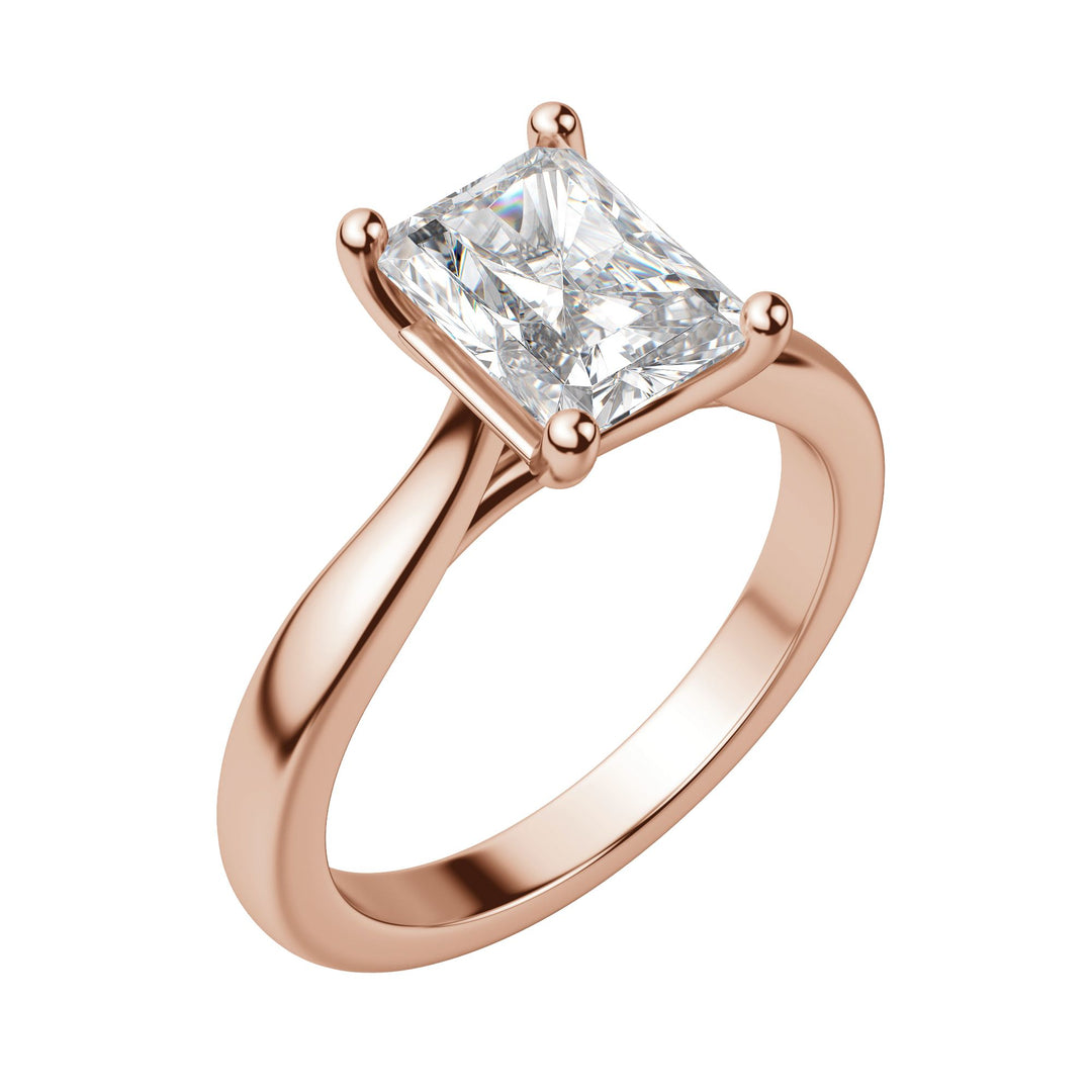 HARP RADIANT CUT MOISSANITE ENGAGEMENT RING