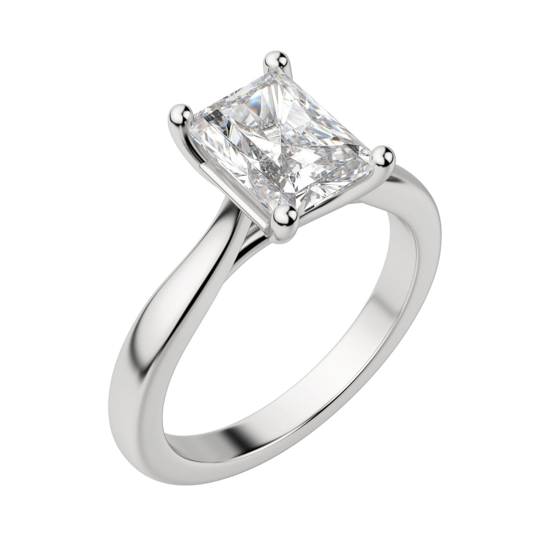 HARP RADIANT CUT MOISSANITE ENGAGEMENT RING