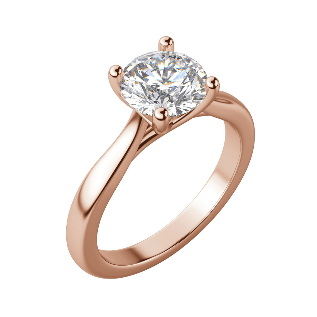 HARP ROUND CUT MOISSANITE ENGAGEMENT RING