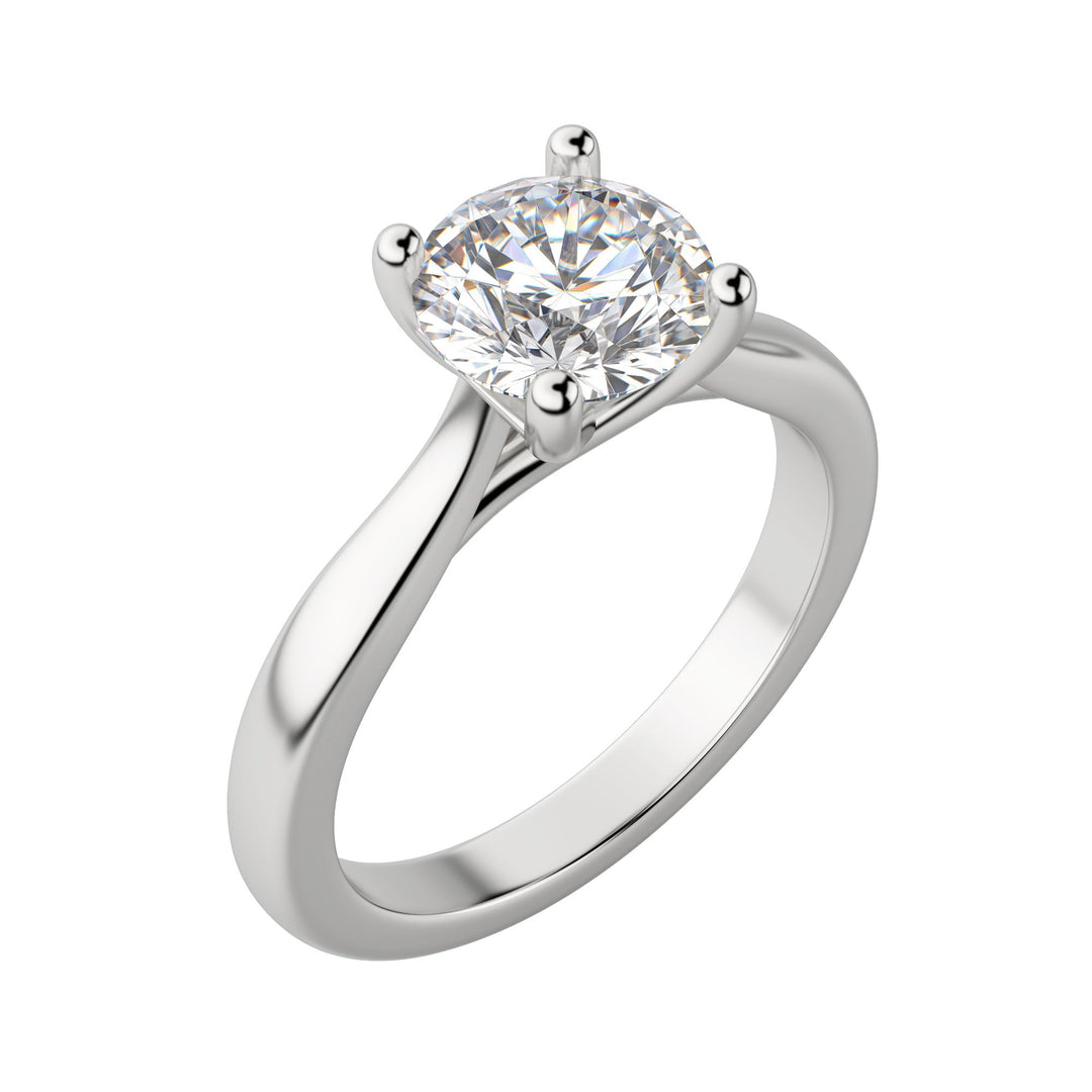 HARP ROUND CUT MOISSANITE ENGAGEMENT RING