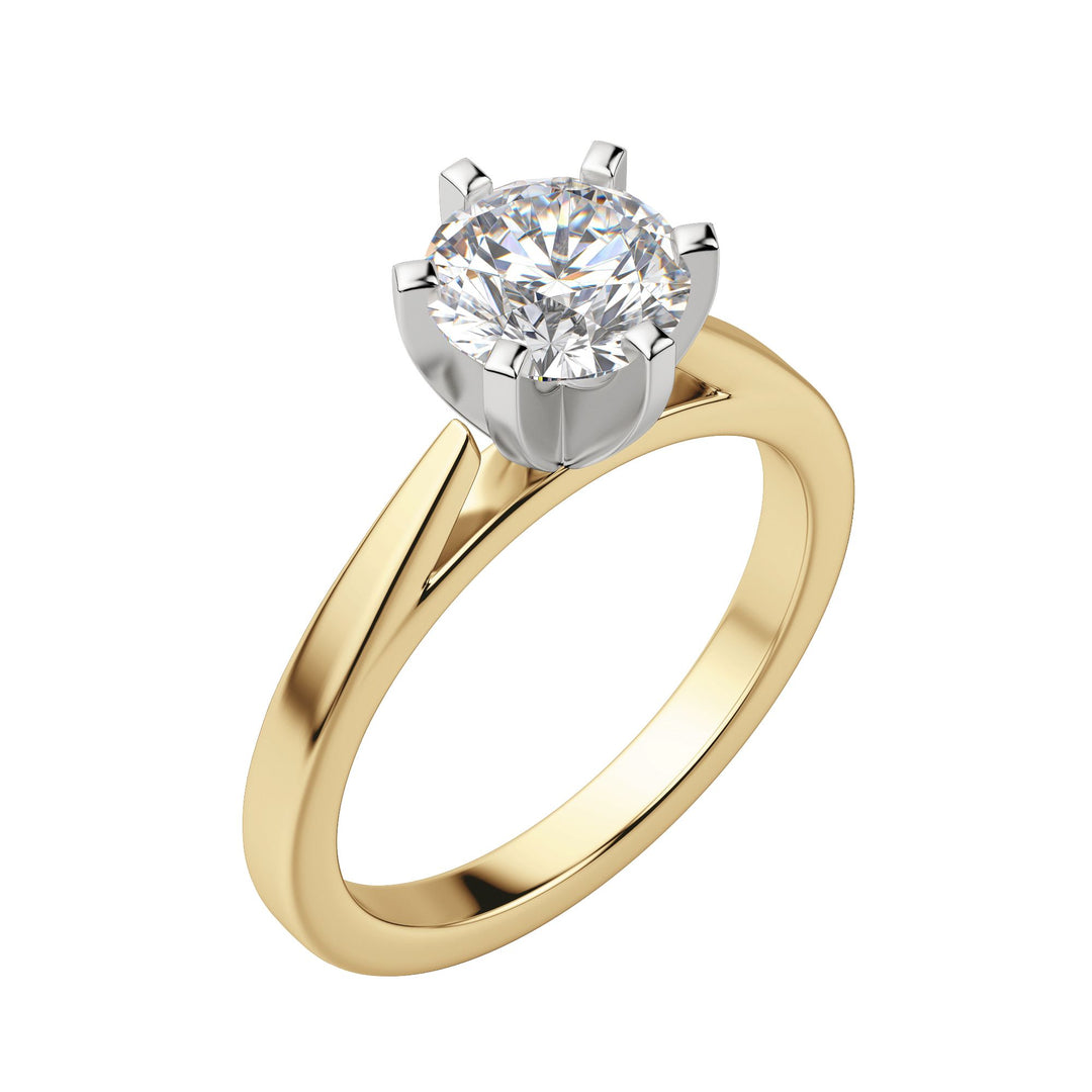 TRUE ROUND CUT MOISSANITE ENGAGEMENT RING