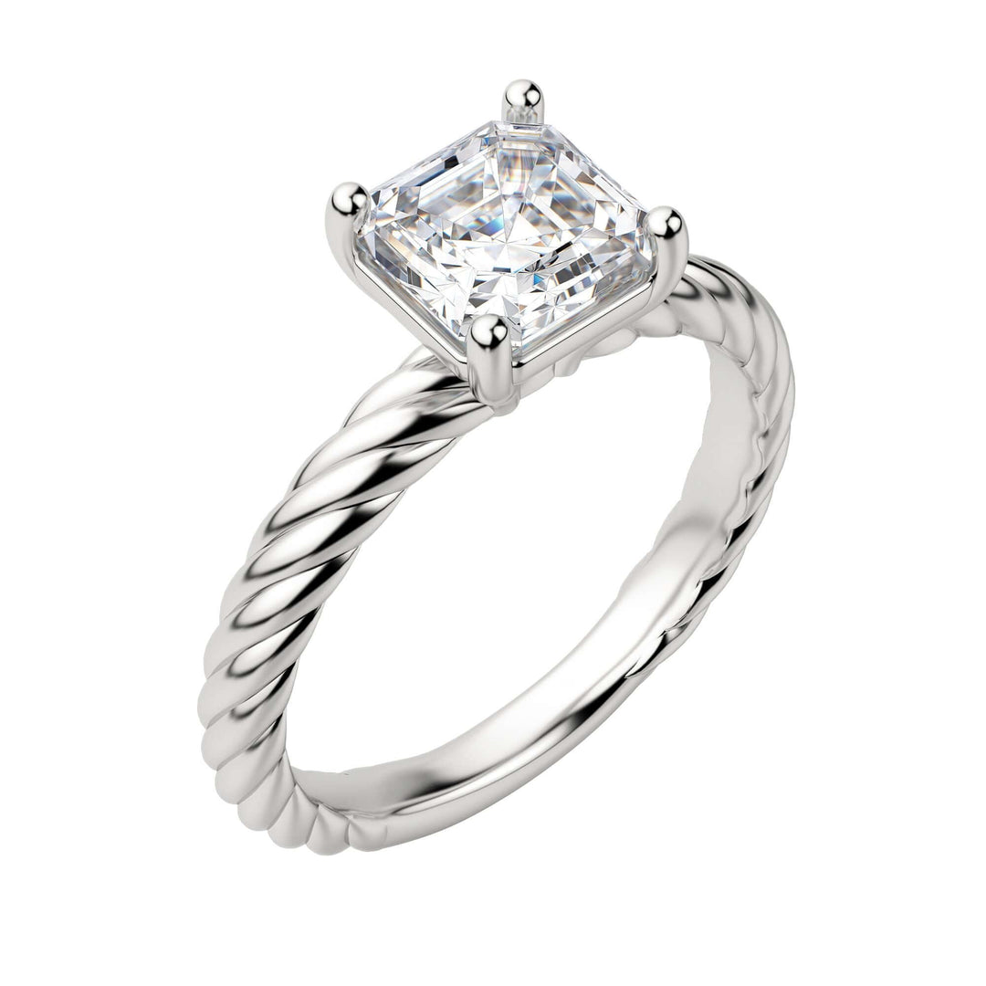 VIBE ASSCHER CUT MOISSANITE ENGAGEMENT RING