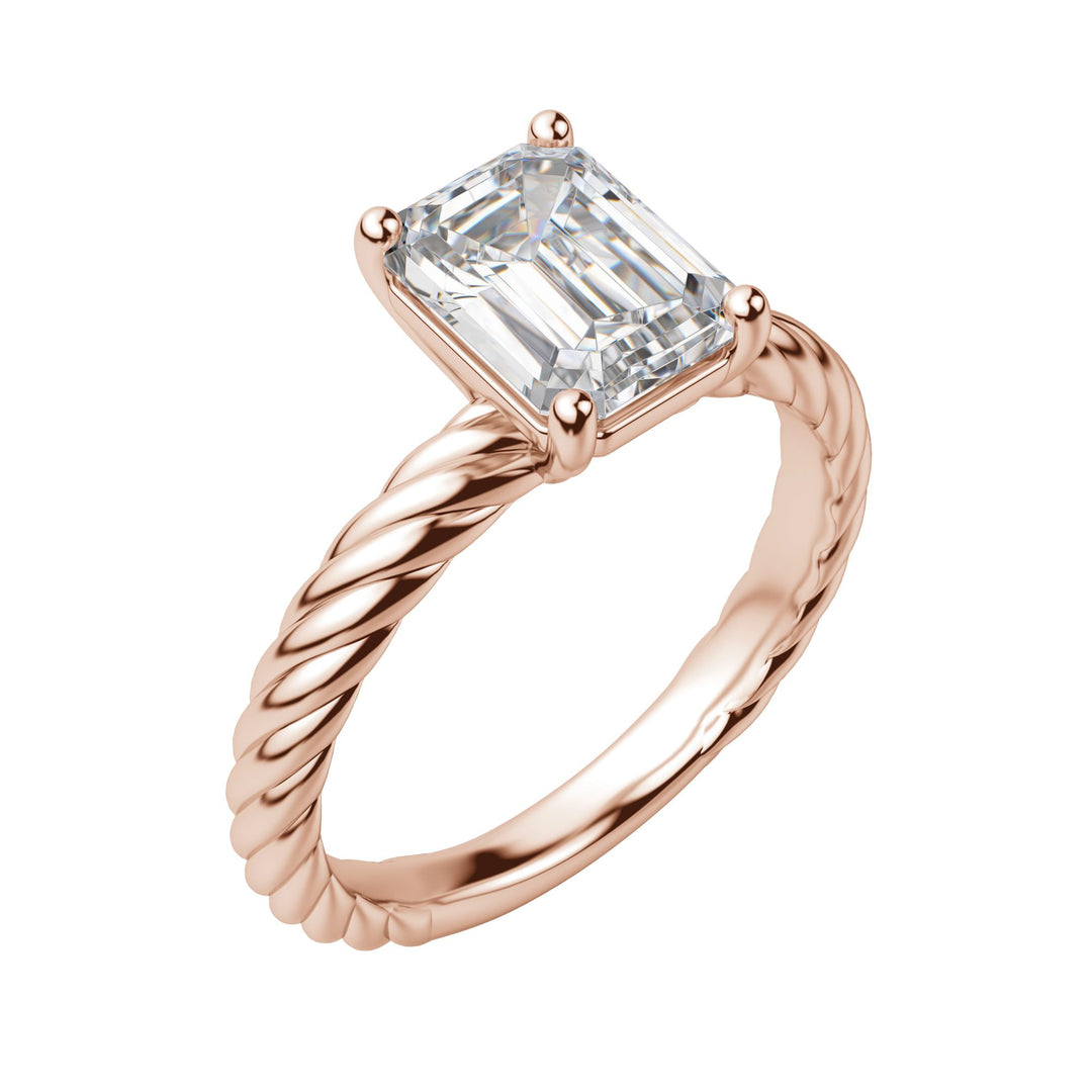 VIBE EMERALD CUT MOISSANITE ENGAGEMENT RING