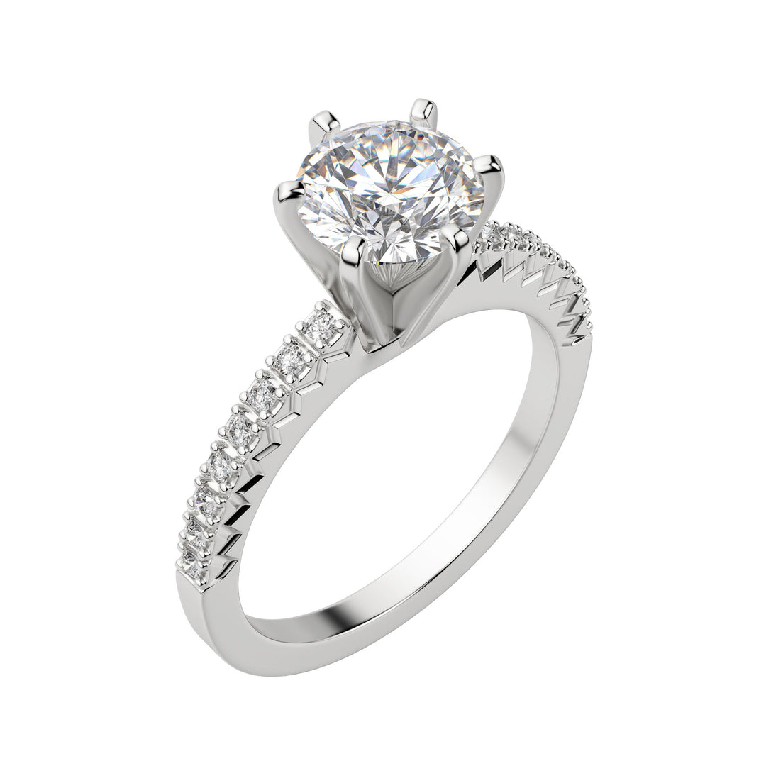 FATE ROUND CUT MOISSANITE ENGAGEMENT RING