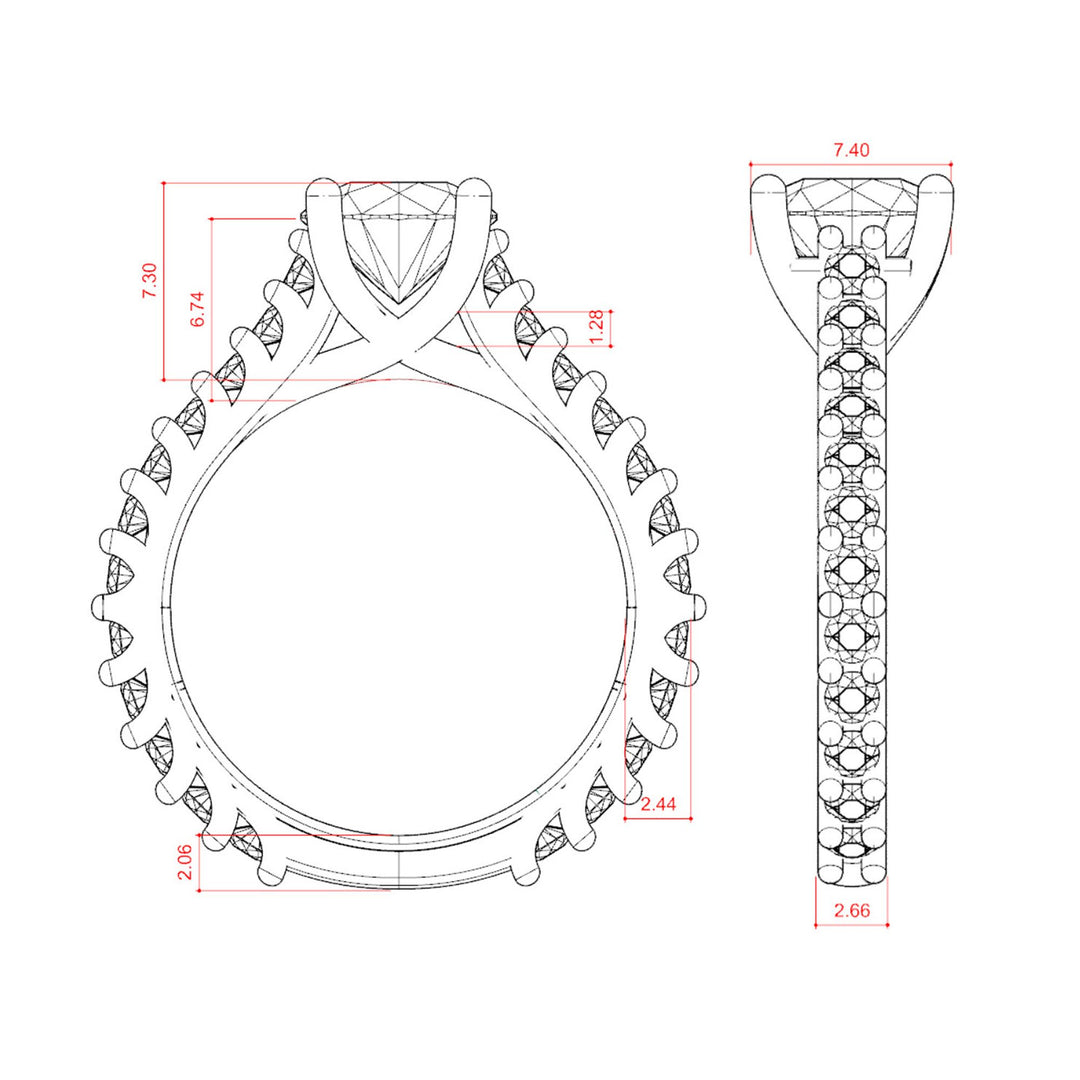 WREN ROUND CUT MOISSANITE ENGAGEMENT RING