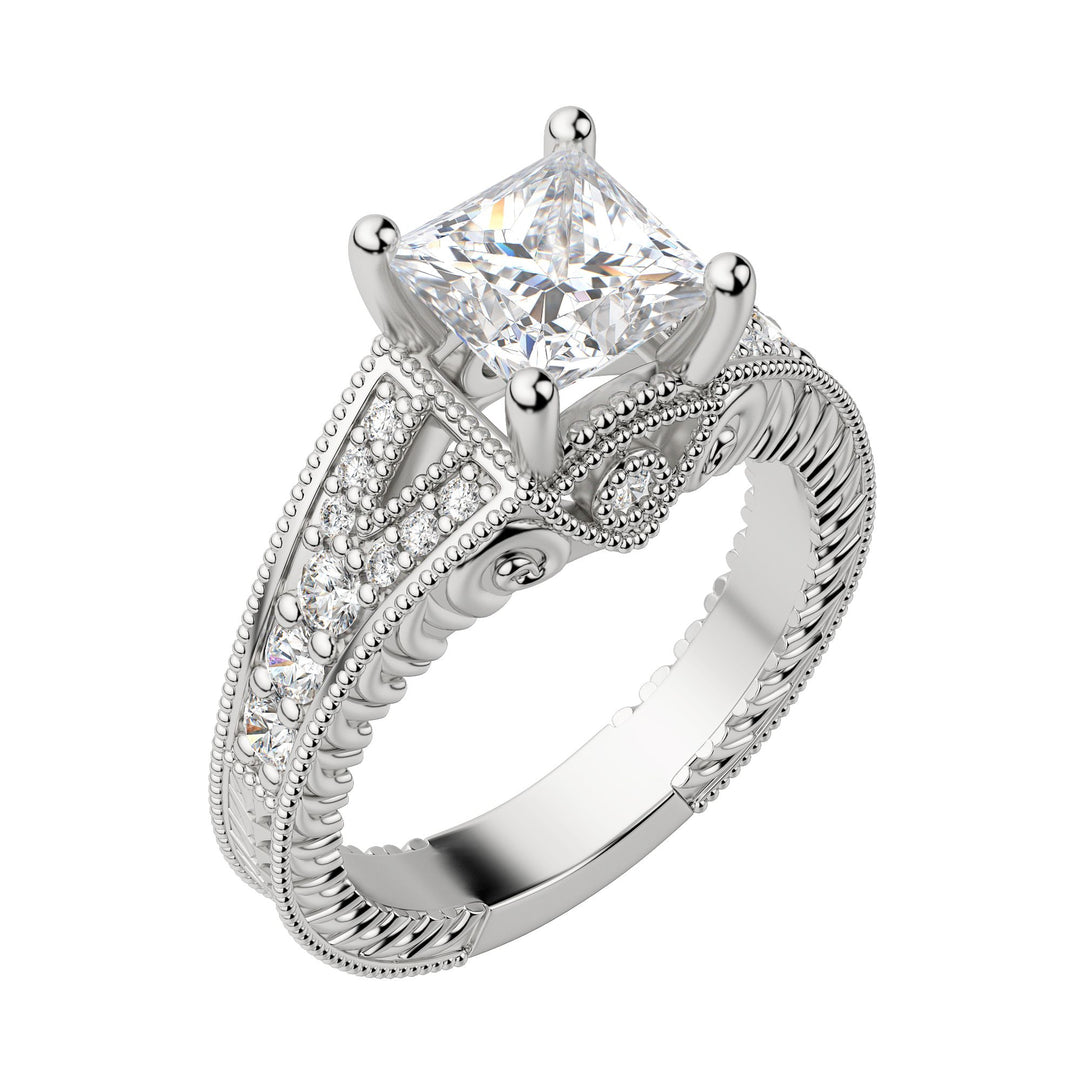 LUXE PRINCESS CUT MOISSANITE ENGAGEMENT RING