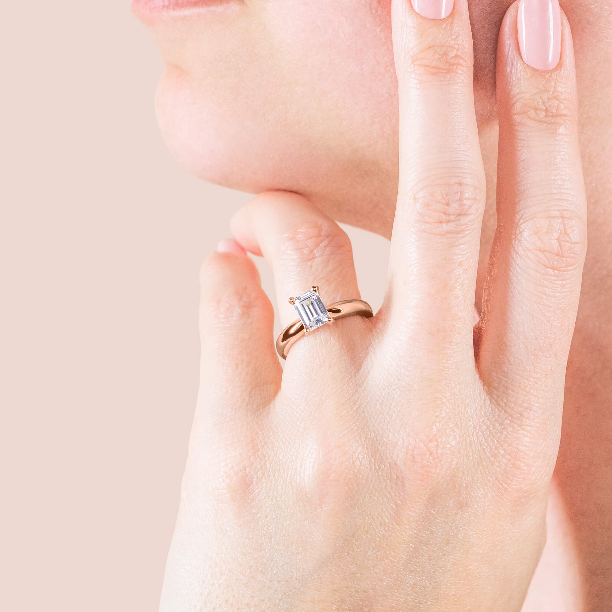 ISLE EMERALD CUT MOISSANITE MOISSANITE ENGAGEMENT RING – Navettefine ...