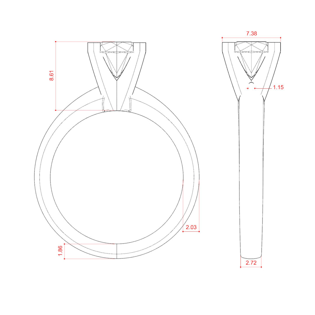 ISLE ROUND CUT MOISSANITE ENGAGEMENT RING