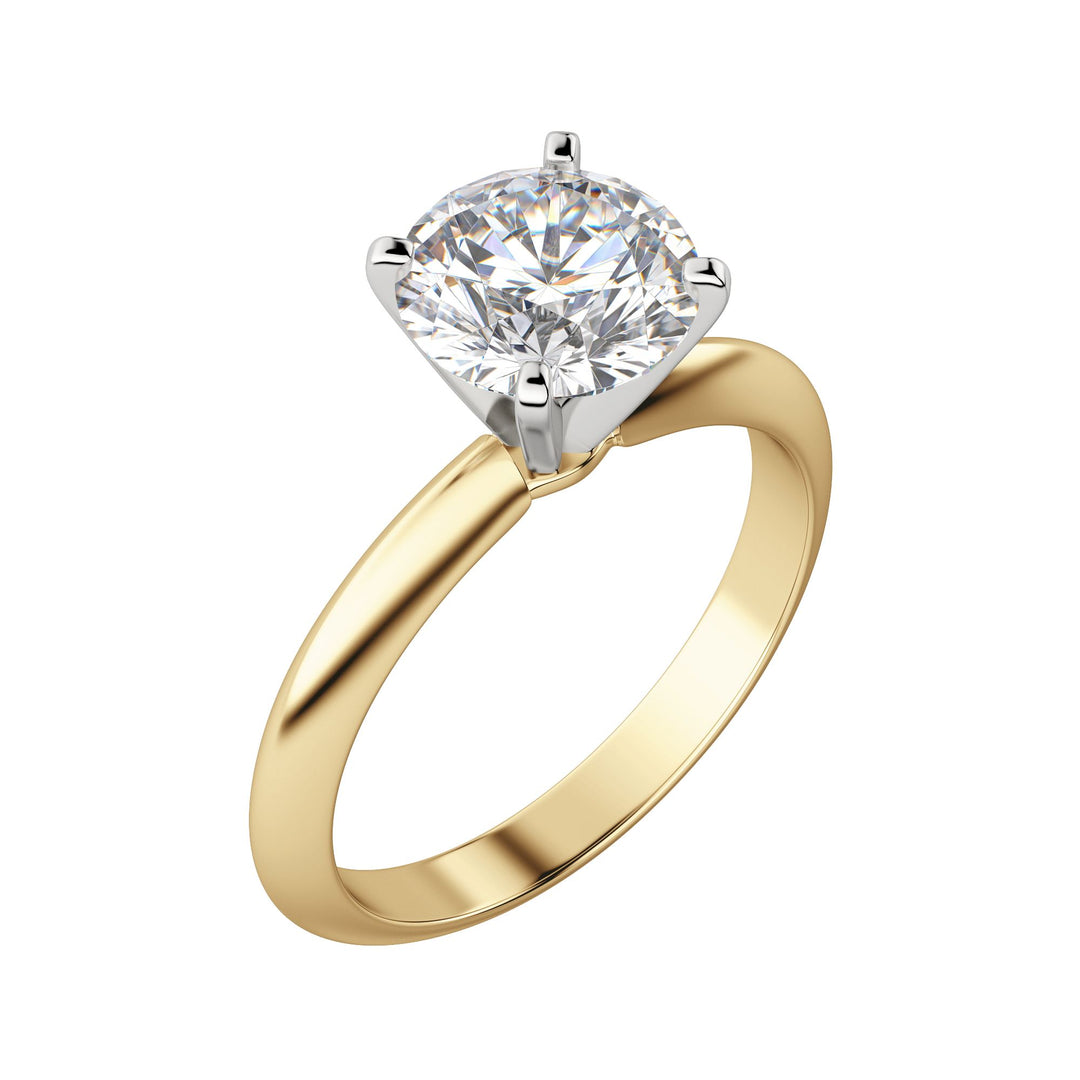 ISLE KNIFE-EDGE 4-PRONG ROUND CUT MOISSANITE ENGAGEMENT RING