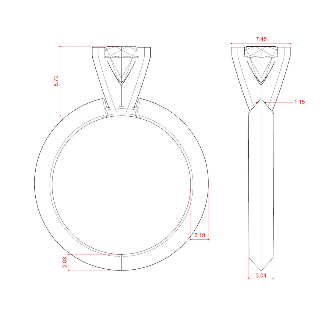 ISLE KNIFE-EDGE 4-PRONG ROUND CUT MOISSANITE ENGAGEMENT RING