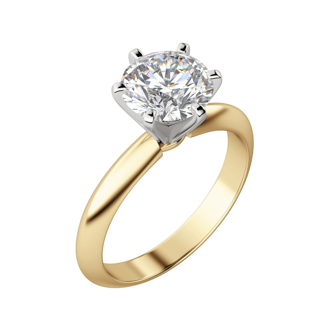 ISLE KNIFE-EDGE 6-PRONG ROUND CUT MOISSANITE ENGAGEMENT RING