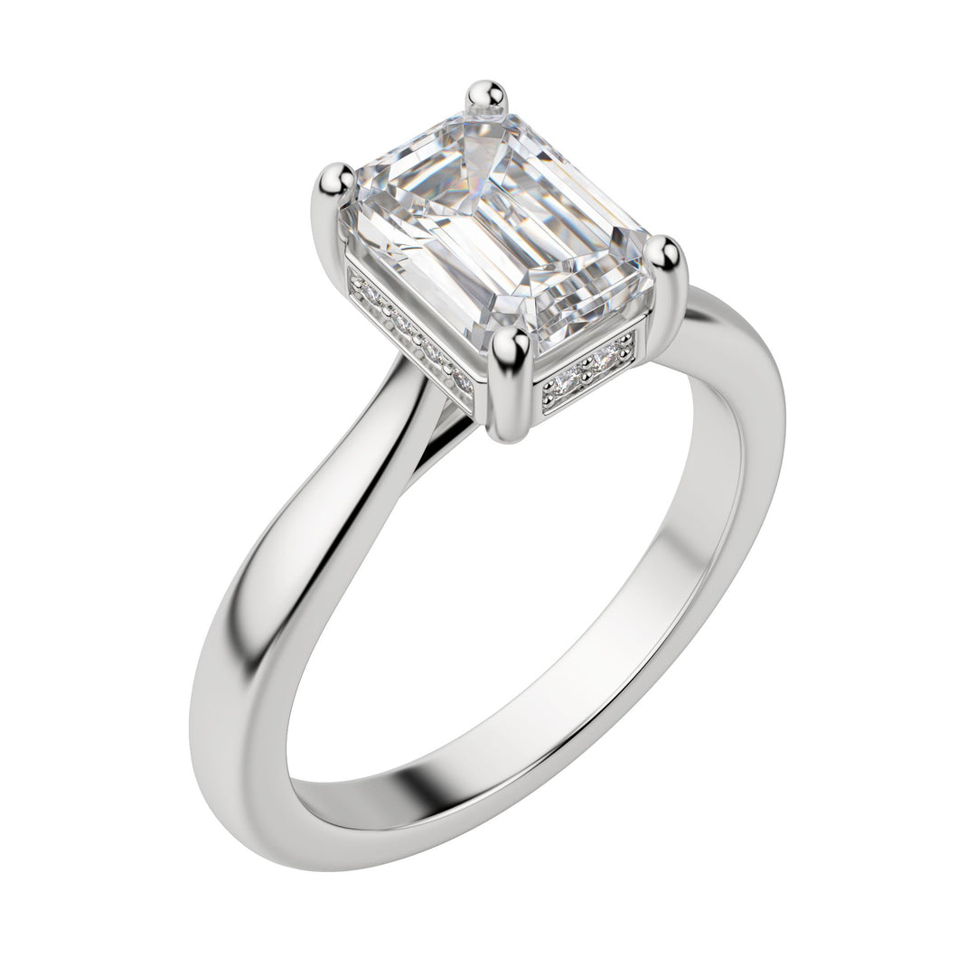 HERO EMERALD CUT MOISSANITE ENGAGEMENT RING